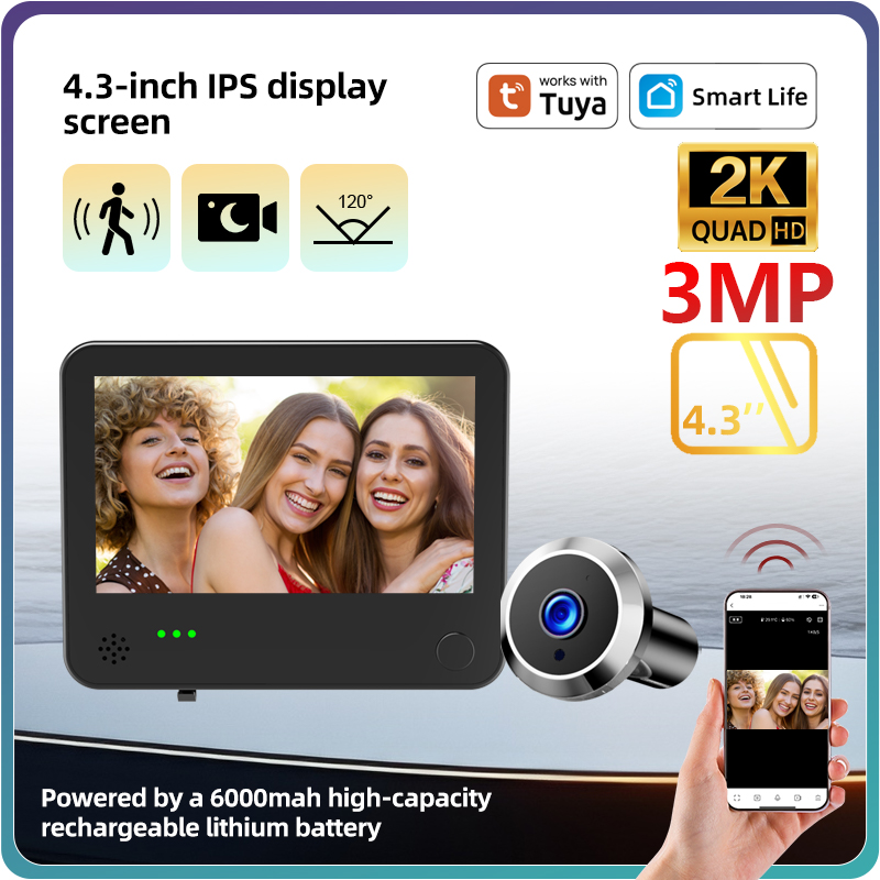 Smart Home Video - Danmini 4.3inch 2K Smart Life WiFi