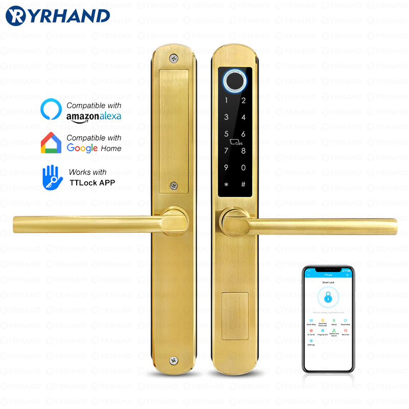 IP66 Gold Stainless Steel Slid - Smart Home Door Lock recension och pris