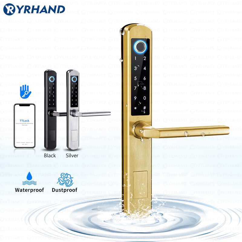 IP66 Gold Stainless Steel Slid - Smart Home Door Lock recension och pris