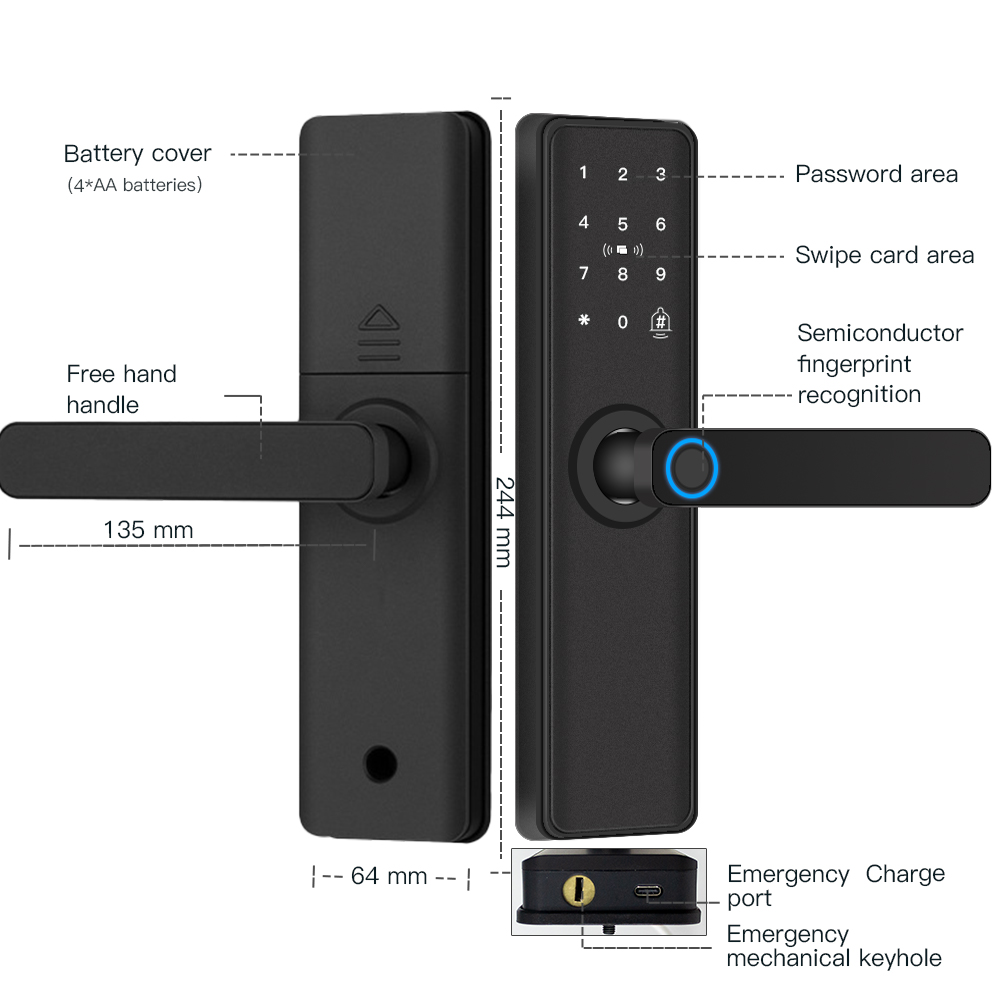 Smart Door Lock Bluetooth-comp - Smart Home Door Lock recension och pris