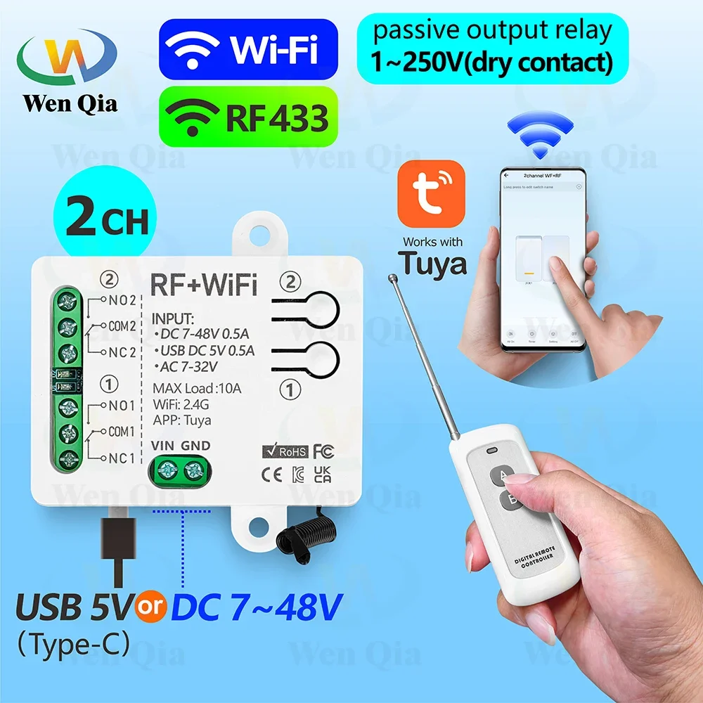 2CH Smart Light Switch Tuya,Wi - Universal Remote Smart Home recension och pris